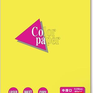 カラーペーパー 中厚口 19枚 きいろ