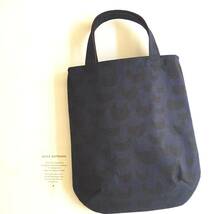 ハンドメイド　ちょっとそこまで♪タックトートバッグA4縦型書類入 minaperhonen　anone-anone navy ミナペルホネン アノネアノネ_画像2