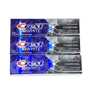  including postage pursuit have * new goods *k rest tooth paste 3D white advance do charcoal 107g 3ps.@* with activated charcoal . stain removal proportion 90% whitening 