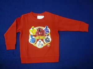 新品　100　王様戦隊キングオージャー　スエットシャツ　赤　レターパック発送（代引き不可）EO8953