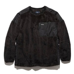 MO/ROARK REVIVAL(ロアーク リバイバル) GEN3 FLEECE P/O CREW - BLACK ブラック RJJ859　Ｍサイズ