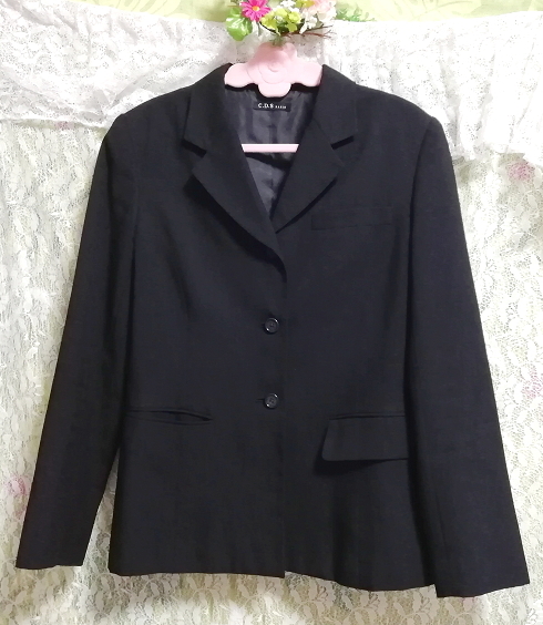 Black upper body outerwear suit coat cloak, ladies' fashion, jacket, outerwear, others