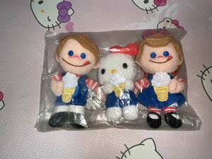 日世アイスクリーム当選品、ニックン×セイチャン×ハローキティマスコットぬいぐるみ