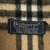 良品 Burberrys バーバリー ノバチェック柄 マフラー カシミヤ100% イングランド製 ユニセックス 約148 フリンジ込み 幅：約30.5_画像3