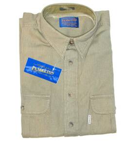 「未使用品」PENDLETON　デットスットク　長袖ワークシャツ　サイズ　コットン100％　枯草色