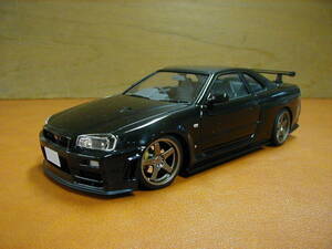 AOSHIMAアオシマ文化教材社1/24日産スカイライン2ドア2600GT-R NISMO S-TUNE(BNR34)完成品NISSAN SKYLINE2DOOR GT-R ニッサンスカG ニスモ