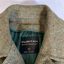 60s PURITAN TWEED CHESTER COAT ヴィンテージ ビンテージ ツイードコート チェスターコート アメトラ トラッド カーキ KHAKI 50s_画像4