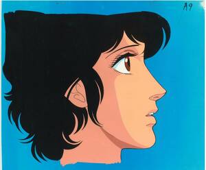 【セル画】キャッツアイ　来生 愛　1980年代アニメ　北条司作品　集英社　A9　【背景付き】