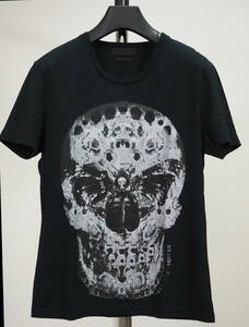  beautiful goods Alexander McQueen Alexander Mac .-n11AW Moss Skull design cut and sewn XS black Italy made 