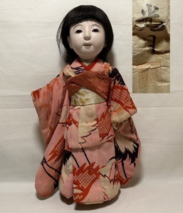  ichimatsu doll [rry236 light month work girl Japanese doll tweet doll ... pipe . equipped bisque doll Edo Meiji Taisho retro antique era thing antique goods ]