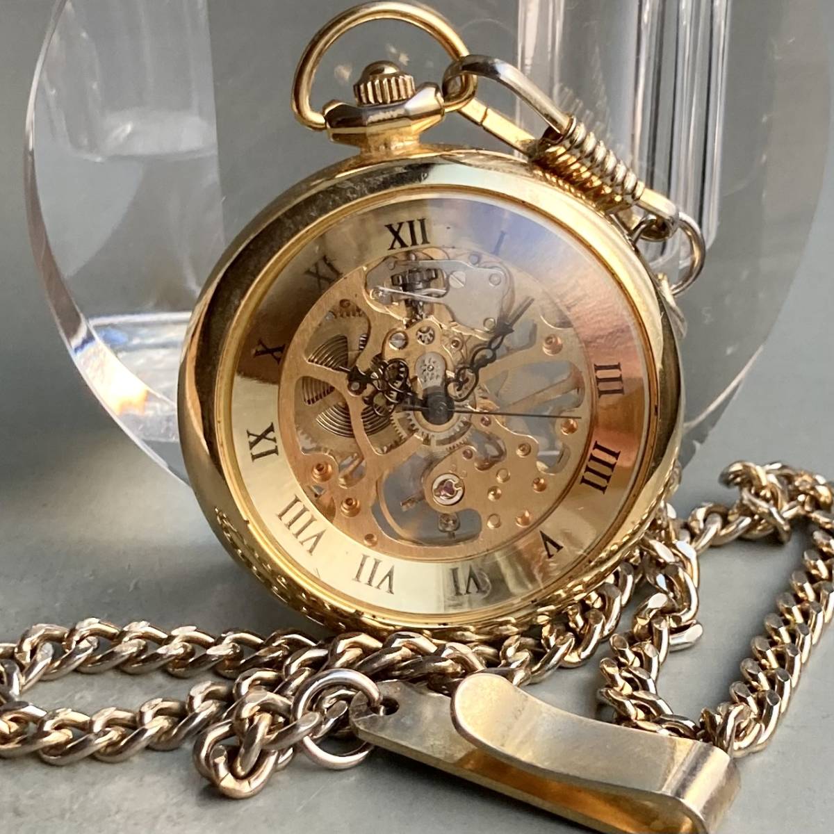 アンティーク ビンテージ K12 チェーン 骨董 ブレスレット 懐中時計-