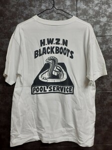 アメ車バイカースタイルH.W.Z.N×BLACK BOOTSコラボコブラロゴTシャツ