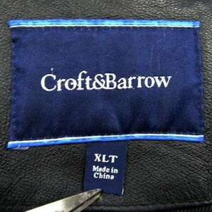 本革 ビックサイズ XL TALL Croft&Barrow シングル スポーツ レザー ジャケット 革ジャン クラフトアンドバロー 古着 ビンテージ 3O3101の画像3