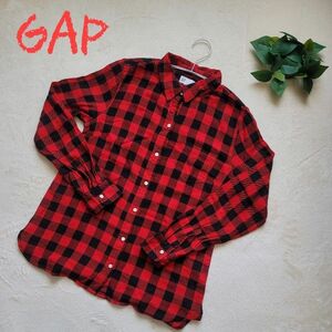 GAP ギャップ　長袖シャツ チェック柄 ネルシャツ　S