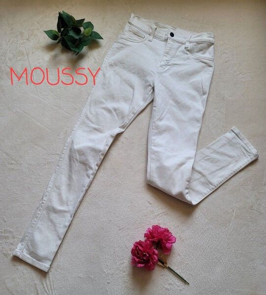 MOUSSY ホワイトデニム マウジー 3 ストレッチ