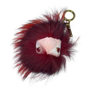 FENDI Fendi 7AR467-6DX-F0C4V bag charm charm key holder small articles bagz Monstar fur Heart red pink 