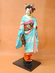 j103 Japanese doll kimono doll tail mountain doll flower . geisha Mai . interior ornament /100