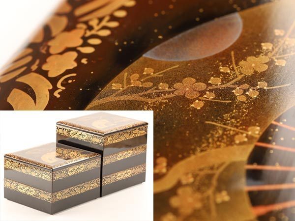 かわいい～！」 1168 金蒔絵 木箱 時代物 漆芸 -