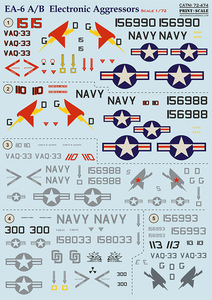 プリントスケール 72-474 1/72 グラマン EA-6A イントルーダー エレクトロニック アグレッサー