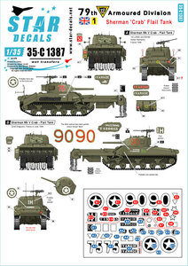  Star decal 35-C1387 1/35 WWII England car - man Club f Laile ground . processing tank no. 79 machine ... car - man Mk.V remodeling car 