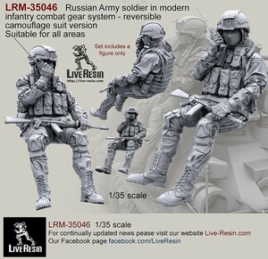 ライブレジン LRM35046 1/35 現用 ロシア陸軍歩兵 コンバットギアシステムセット8 リバーシブルカモフラージュバージョン