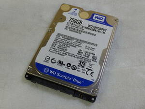 WD WD7500BPVT 750GB HDD 2.5 SerialATA ハードディスク フォーマット確認のみ#TM90335