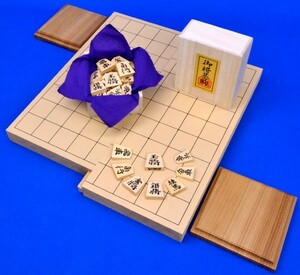  shogi set new katsura tree 1 size sliding shogi record set ( shogi piece yellow .. flag carving piece )[ Go shogi speciality shop. . Go shop ]