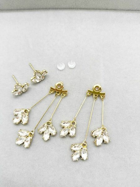 アクセサリー イヤリング ピアス イヤリング　アクセサリー ピアス 雫 木の葉 