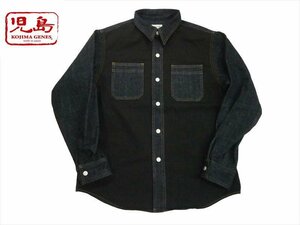 . остров джинсы KOJIMA GENES RNB-2081 Denim & Fuji золотой слива Duck combo длинный рукав рубашка work shirt XL новый товар черный 