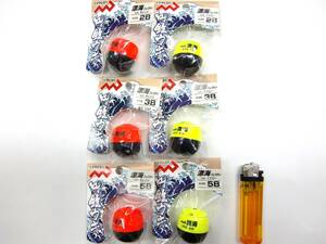  new goods cone float . sea 2B~5B 6 piece set orange * yellow 