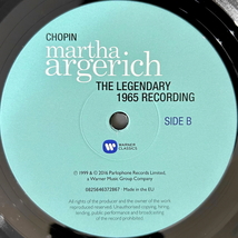 EU盤 LP◇CHOPIN ショパン martha argerich マルタ・アルゲリッチ THE LEGENDARY 1965 RECORDING 1026_画像8