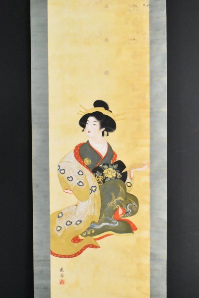年最新ヤフオク!  掛け軸 日本画 肉筆人物、菩薩の中古品
