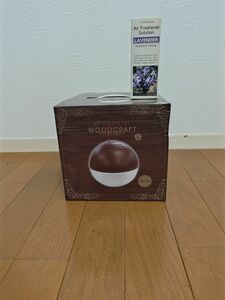 【未開封品】エアーフレッシュナー WOODCRAFT 空気清浄機 BROWN Lサイズ　専用アロマ1本(120ml)付