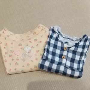 80サイズ 子供服 トップス 長袖 スヌーピー他 2枚まとめて