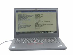 中古　Lenovo　T480　CORE8世代i5　　メモリ4GB　ノートパソコン　BIOSまで表示　詳細不明　ジャンク扱い　送料無料