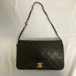 1円　CHANEL シャネル マトラッセ プッシュロック　チェーン ショルダーバッグ ココマーク 金具 