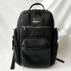 ■1円〜 ＜美品!!＞■TUMI トゥミ Alpha Bravo シェパード リュック バックパック A4/PC収納 通勤 ナイロン/レザー ブラック 黒 232389D