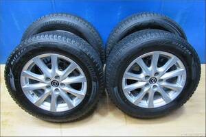 ★5434★★ブリヂストン 225/65R17 スタッドレス DM-V3★★マツダ 17×7 1/2J・ET 50・穴 5・PCD 114.3・CX-5・純正アルミホイール4本★★