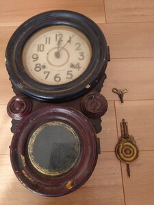時計 掛時計 柱時計 振り子時計 だるま時計 古時計 レトロ ゼンマイ式