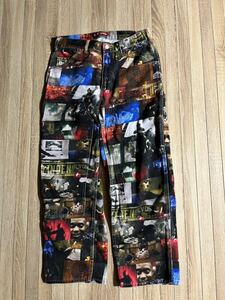 【極美品】Supreme Nas and DMX Collage Double Knee Denim Painter Pant 総柄 パンツ 30インチ 