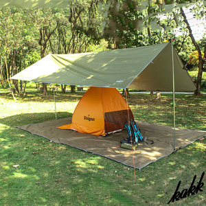 [ leisure . motion .. recommended ] square tarp 300×500cm Army green silver coating water-proof pressure 3000mm camp outdoor 