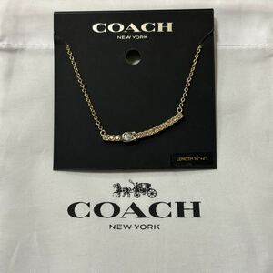 COACH Coach necklace Gold pearl attaching 