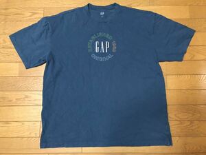 GAP LOGO MEN’S SHORT SLEEVE T-SHIRTS size-XL(着丈74身幅66) 中古(美品-数回使用) 送料無料 NCNR