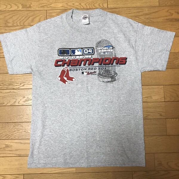 MLB BOSTON RED SOX “WORLD SERIES CHAMPION” AUTHENTIC COLLECTION T-SHORTS size-M(着丈71身幅52) 未使用 送料無料 NCNR