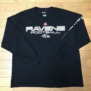 NFL BALTIMORE RAVENS MEN’S LONG SLEEVE T-SHIRTS size-XL(着丈72身幅61) 未使用 送料無料 NCNR