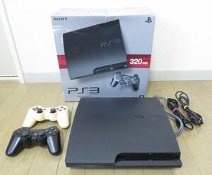 SONY ソニー PlayStation3 プレイステーション3 CECH-3000B 320GB 本体 コントローラー ケーブル 箱付き☆動作確認済