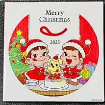 新品 ☆ 不二家　ペコちゃん　クリスマスプレート 2023年 未使用品 お皿 非売品 Fujiya Merry Christmas Peko's plate dish_画像2