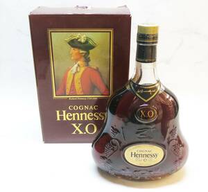 SAKE217 【古酒】Hennessy ヘネシー XO クリアボトル 金キャップ ブランデー COGNAC コニャック 1000ml 40％ 未開栓 箱あり 