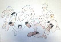 日本画 春画　絹本 掛軸 時代人物像 　（作者不明）_画像5