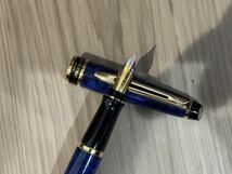 F303 WATERMAN ウォーターマン 万年筆 F ブルー ケース付き_画像5